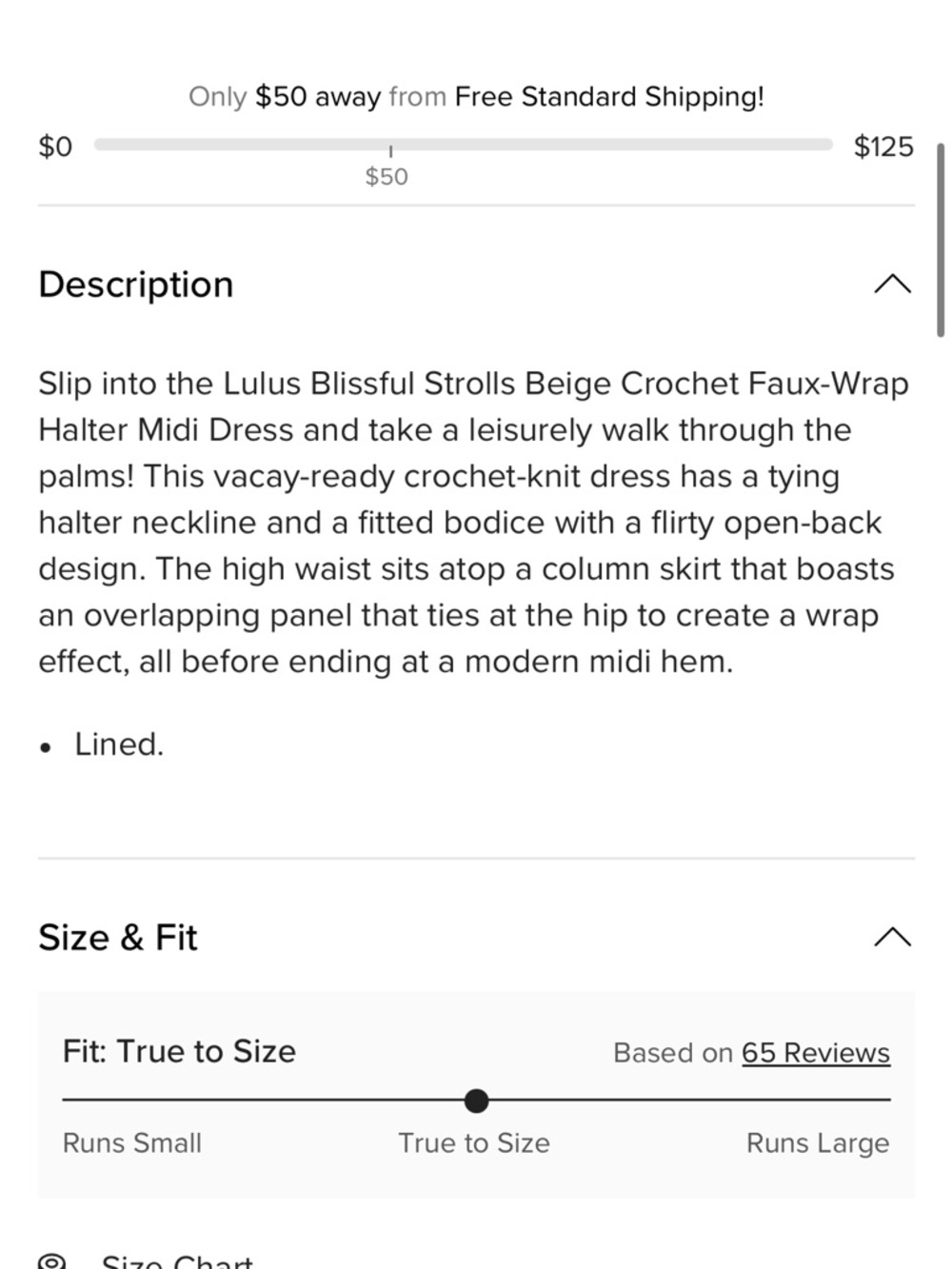 Lulus Blissful Strolls Beige Crochet Faux-Wrap Halter Midi Dress - Picture 5 of 8